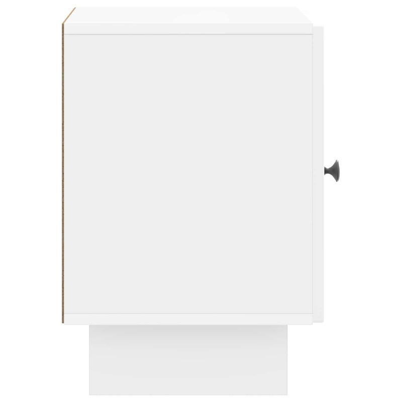 Szafka Nocna 2 pcs Biały wysoki połysk 43 x 34,5 x 50 cm