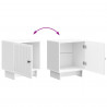 Szafka Nocna 2 pcs Biały wysoki połysk 43 x 34,5 x 50 cm