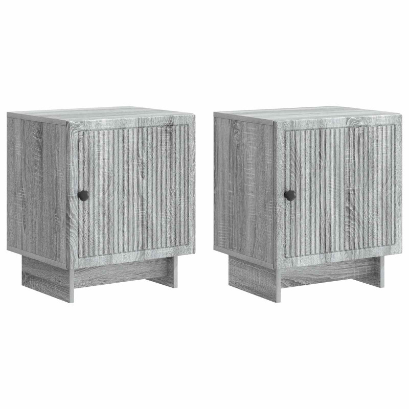 Szafka Nocna 2 pcs Szary Sonoma 43 x 34,5 x 50 cm