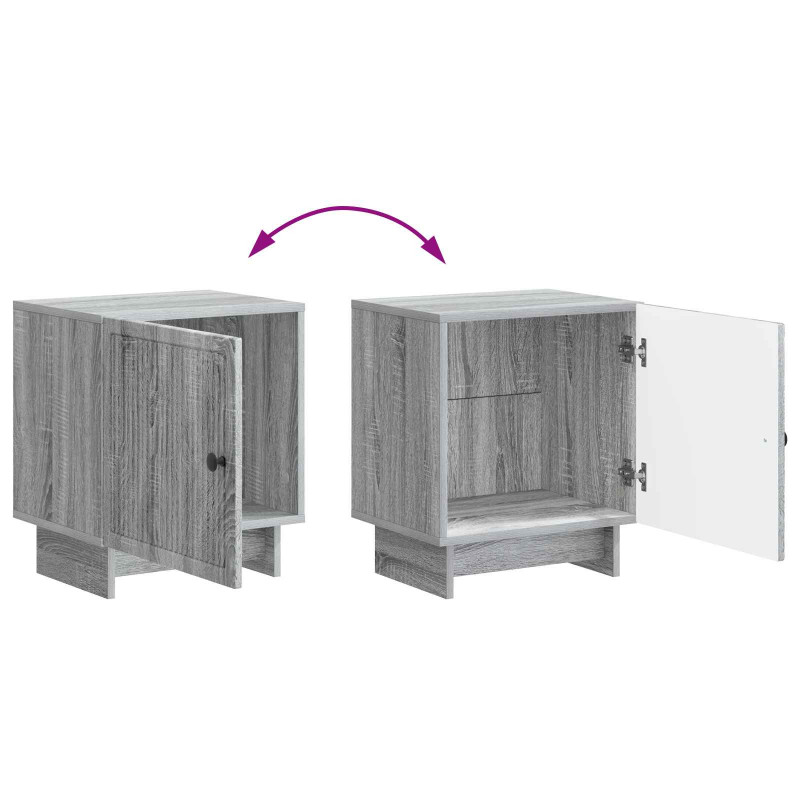 Szafka Nocna 2 pcs Szary Sonoma 43 x 34,5 x 50 cm