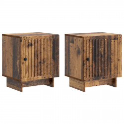 Szafka Nocna 2 pcs Stare drewno 43 x 34,5 x 50 cm