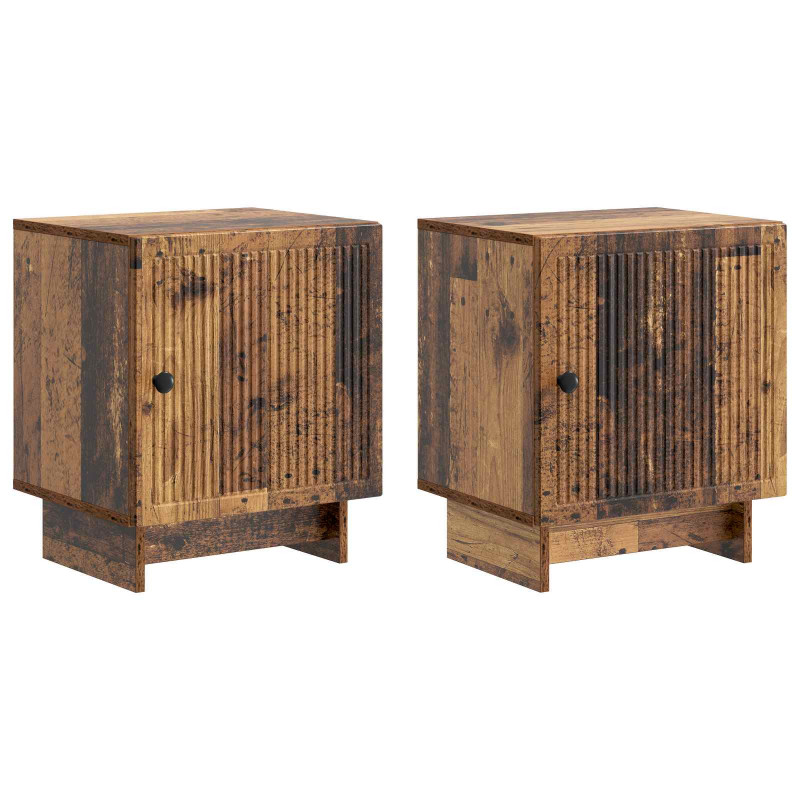Szafka Nocna 2 pcs Stare drewno 43 x 34,5 x 50 cm