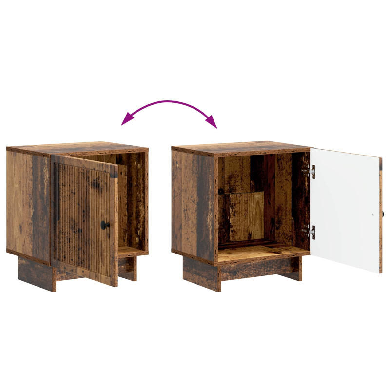 Szafka Nocna 2 pcs Stare drewno 43 x 34,5 x 50 cm