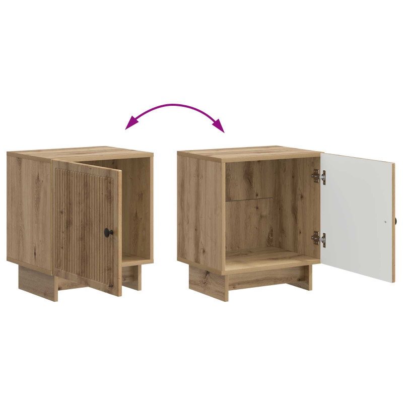 Szafka Nocna 2 pcs Dąb artisan 43 x 34,5 x 50 cm