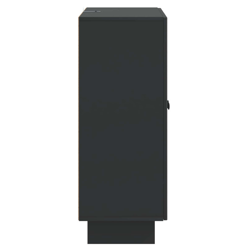 Bufet Czarny 66 x 34,5 x 90 cm Drewno inżynieryjne