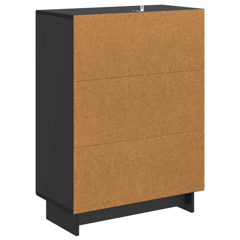 Bufet Czarny 66 x 34,5 x 90 cm Drewno inżynieryjne