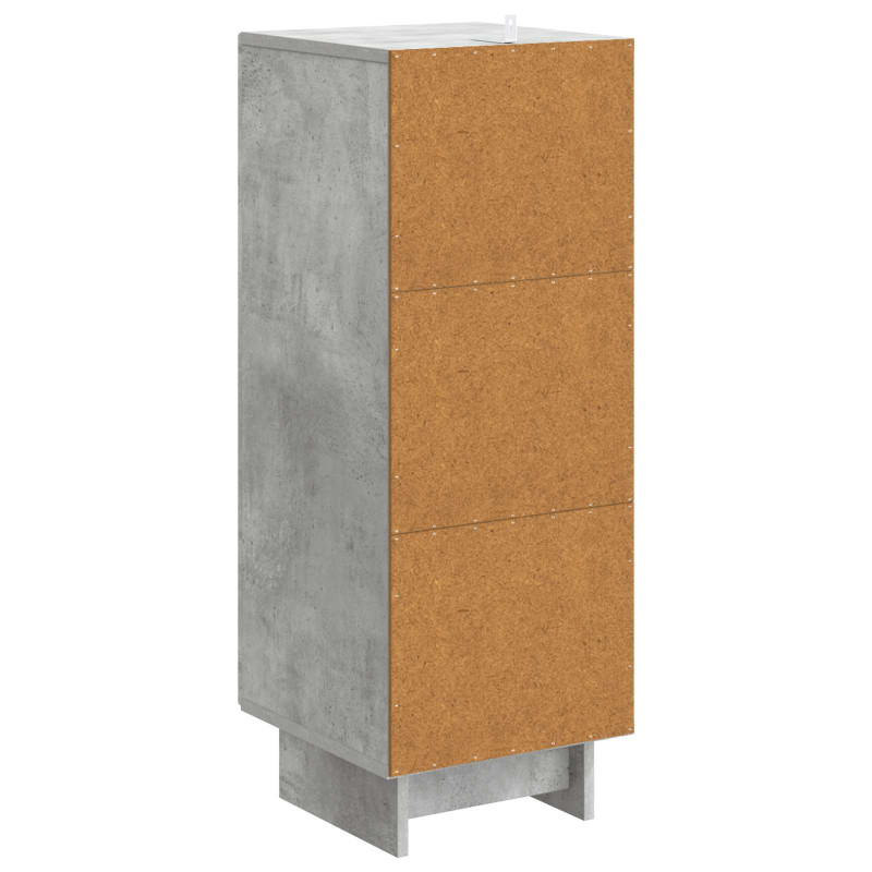Bufet Betonowy szary 33 x 34,5 x 90 cm Drewno inżynieryjne