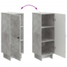 Bufet Betonowy szary 33 x 34,5 x 90 cm Drewno inżynieryjne
