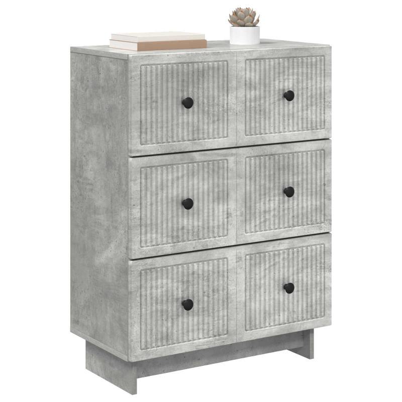 Szafka z Szufladami Betonowy szary 66 x 34,5 x 90 cm