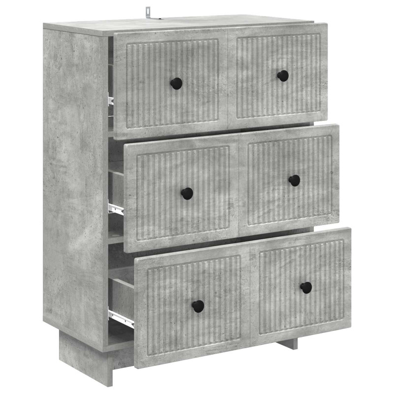 Szafka z Szufladami Betonowy szary 66 x 34,5 x 90 cm