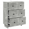 Szafka z Szufladami Betonowy szary 66 x 34,5 x 90 cm