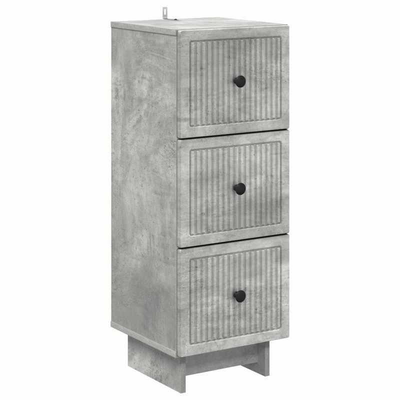 Szafka z Szufladami Betonowy szary 33 x 34,5 x 90 cm