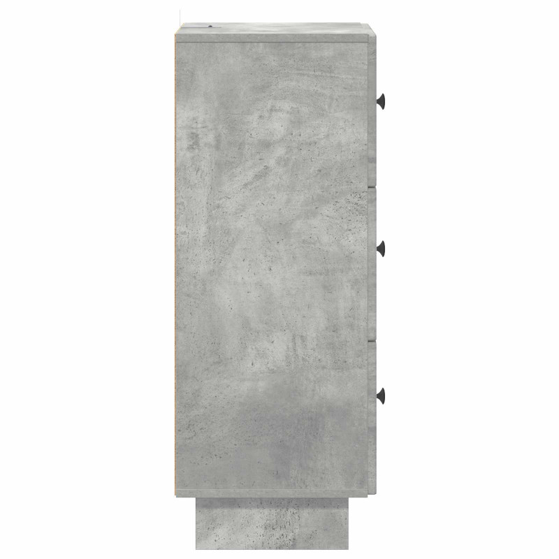 Szafka z Szufladami Betonowy szary 33 x 34,5 x 90 cm