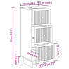 Szafka z Szufladami Betonowy szary 33 x 34,5 x 90 cm
