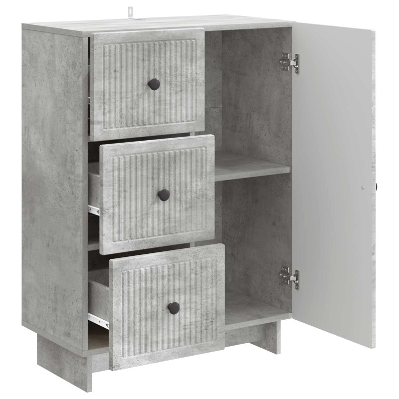 Bufet Betonowy szary 66 x 34,5 x 90 cm Drewno inżynieryjne