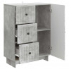 Bufet Betonowy szary 66 x 34,5 x 90 cm Drewno inżynieryjne