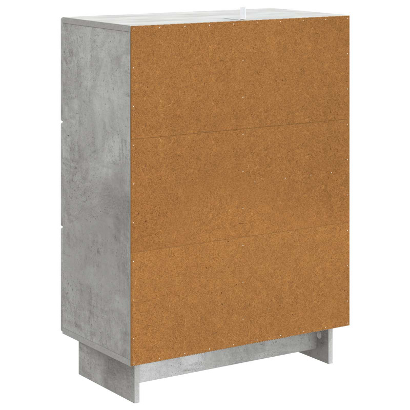 Bufet Betonowy szary 66 x 34,5 x 90 cm Drewno inżynieryjne