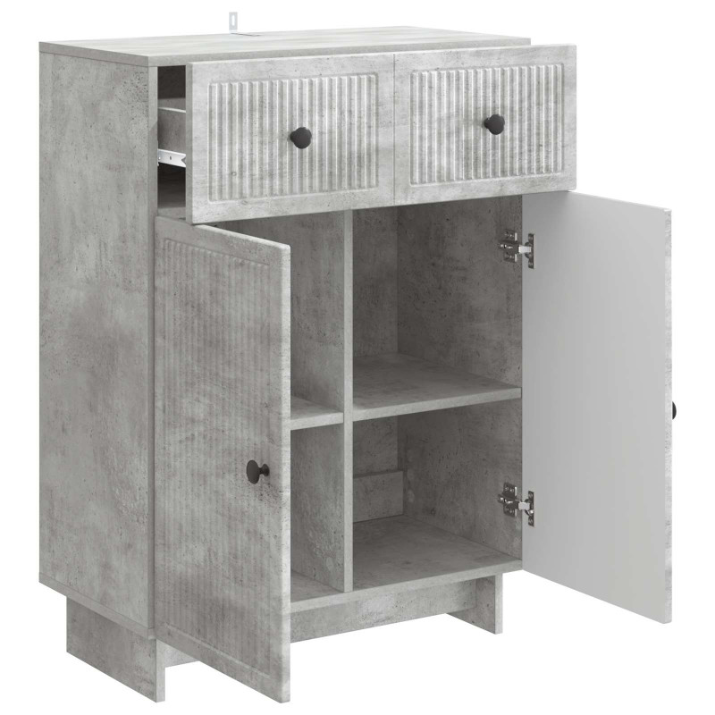 Bufet Betonowy szary 66 x 34,5 x 90 cm Drewno inżynieryjne