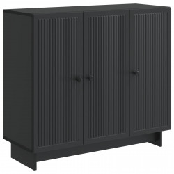 Bufet Czarny 89 x 34,5 x 80 cm Drewno inżynieryjne
