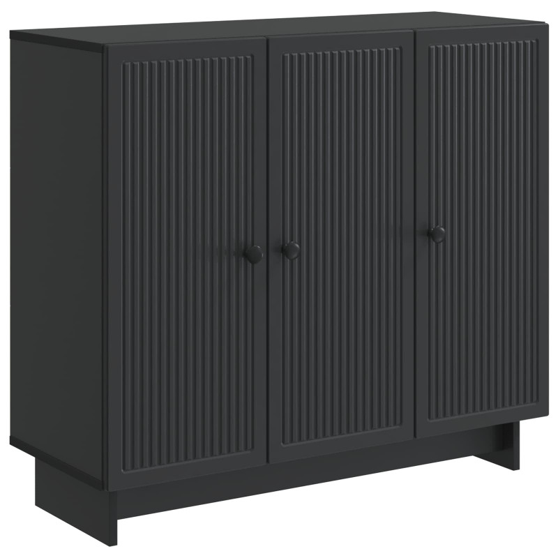 Bufet Czarny 89 x 34,5 x 80 cm Drewno inżynieryjne