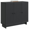 Bufet Czarny 89 x 34,5 x 80 cm Drewno inżynieryjne