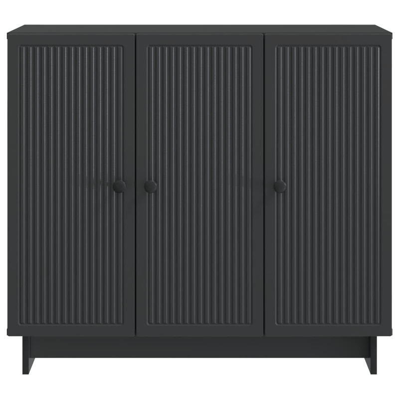 Bufet Czarny 89 x 34,5 x 80 cm Drewno inżynieryjne