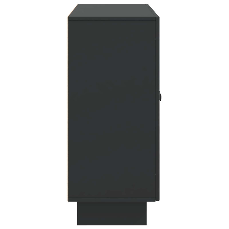 Bufet Czarny 89 x 34,5 x 80 cm Drewno inżynieryjne