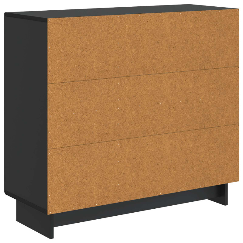 Bufet Czarny 89 x 34,5 x 80 cm Drewno inżynieryjne