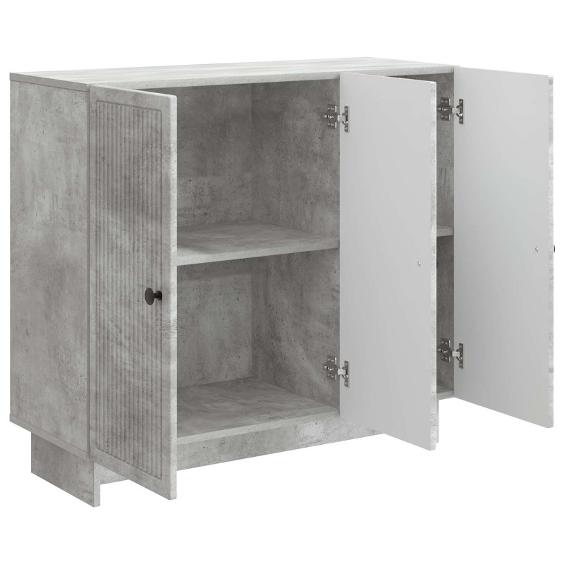 Bufet Betonowy szary 89 x 34,5 x 80 cm Drewno inżynieryjne