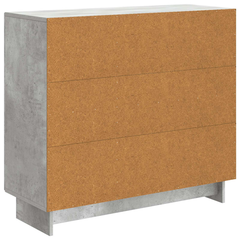 Bufet Betonowy szary 89 x 34,5 x 80 cm Drewno inżynieryjne