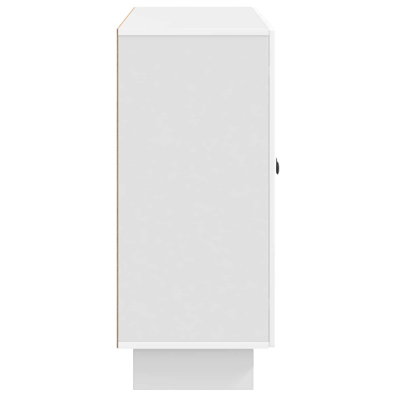 Bufet Biały wysoki połysk 89 x 34,5 x 80 cm Drewno inżynieryjne