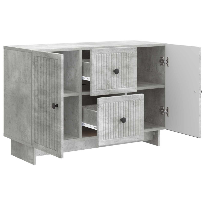 Bufet Betonowy szary 89 x 34,5 x 60 cm Drewno inżynieryjne