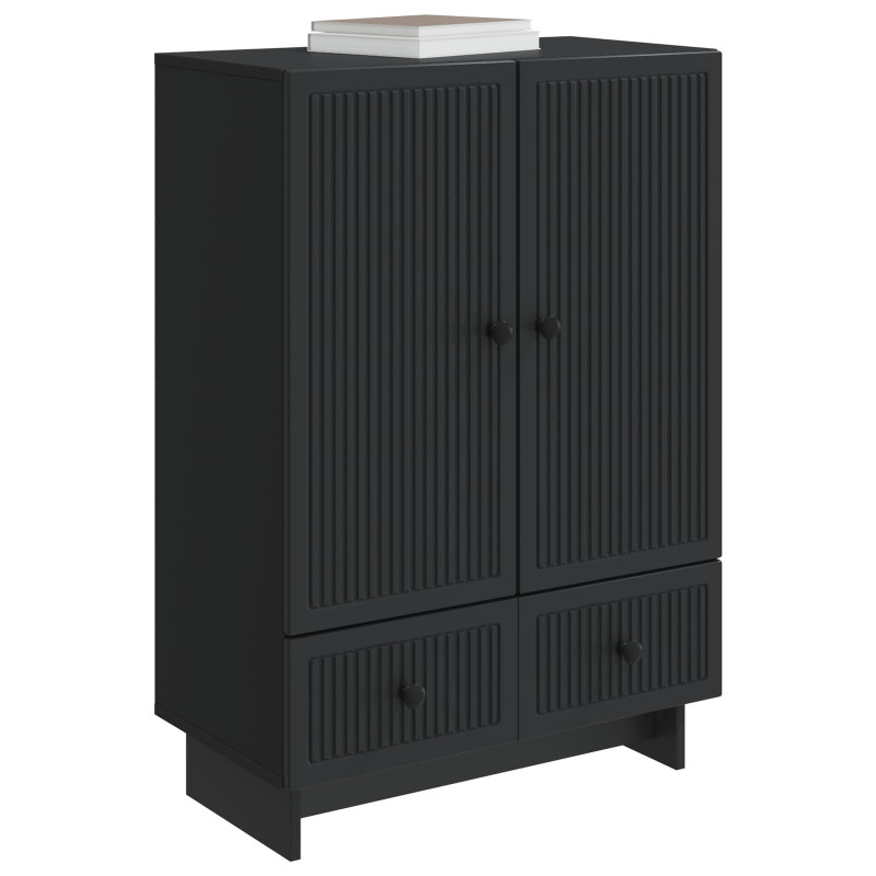 Bufet Czarny 66 x 34,5 x 95 cm Drewno inżynieryjne