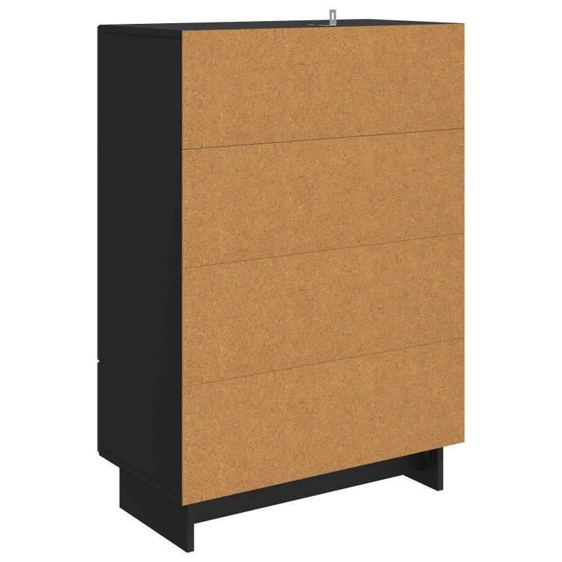 Bufet Czarny 66 x 34,5 x 95 cm Drewno inżynieryjne