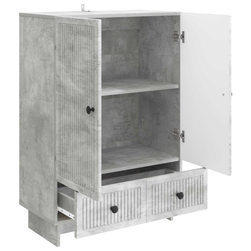 Bufet Betonowy Szary 66 x 34,5 x 95 cm Drewno inżynieryjne