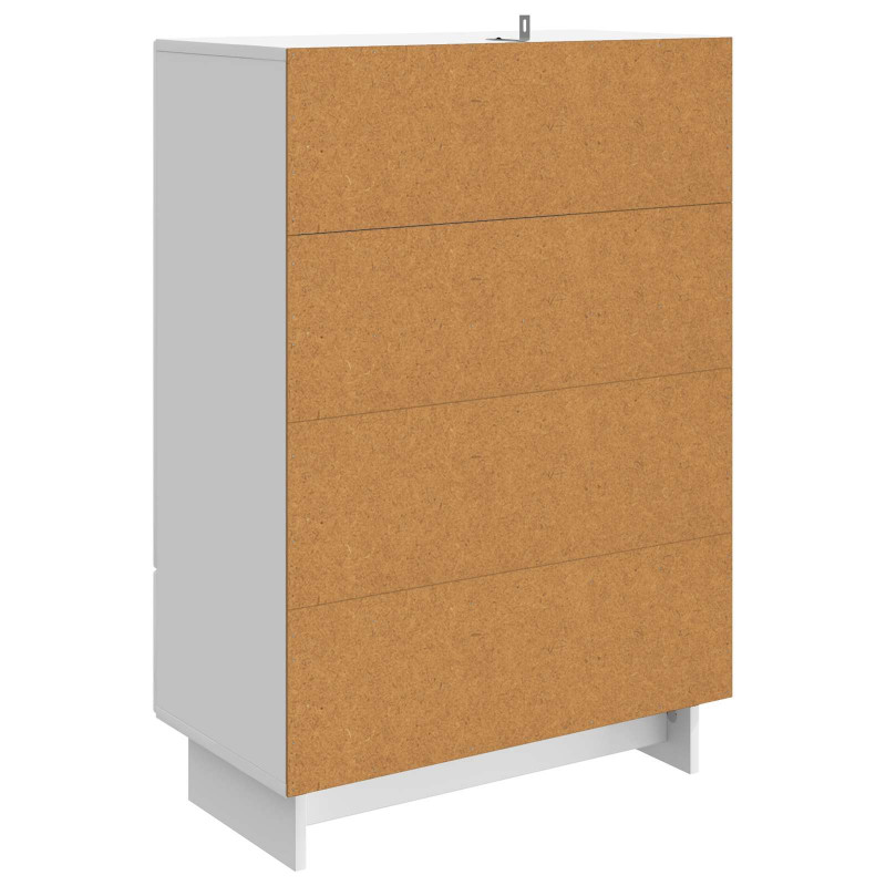 Bufet Biały Wysoki Połysk 66 x 34,5 x 95 cm Drewno inżynieryjne
