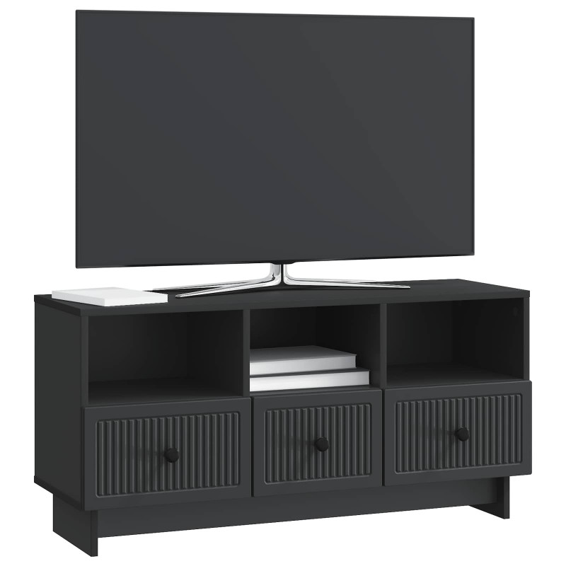 Szafka pod telewizor z szufladą Czarny 102 x 34,5 x 50 cm