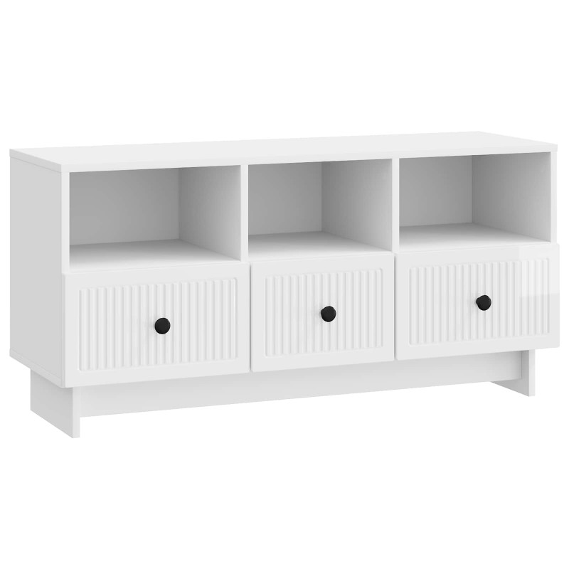 Szafka pod telewizor Biały wysoki połysk 102 x 34,5 x 50 cm