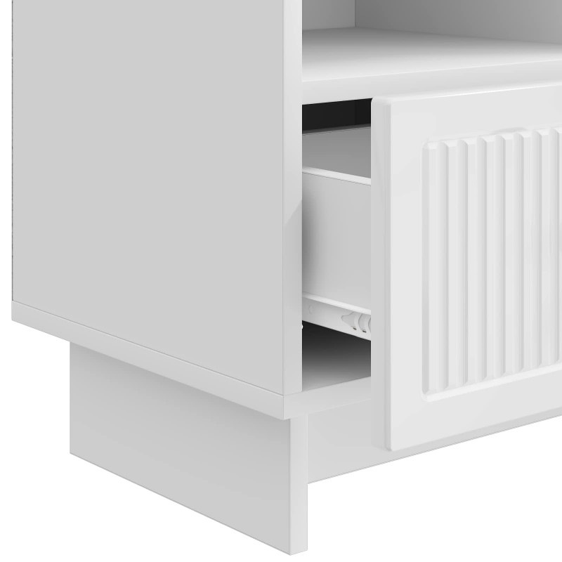 Szafka pod telewizor Biały wysoki połysk 102 x 34,5 x 50 cm