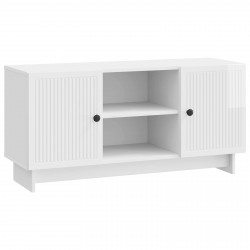 Szafka pod telewizor 102 x 34,5 x 50 cm Biały wysoki połysk