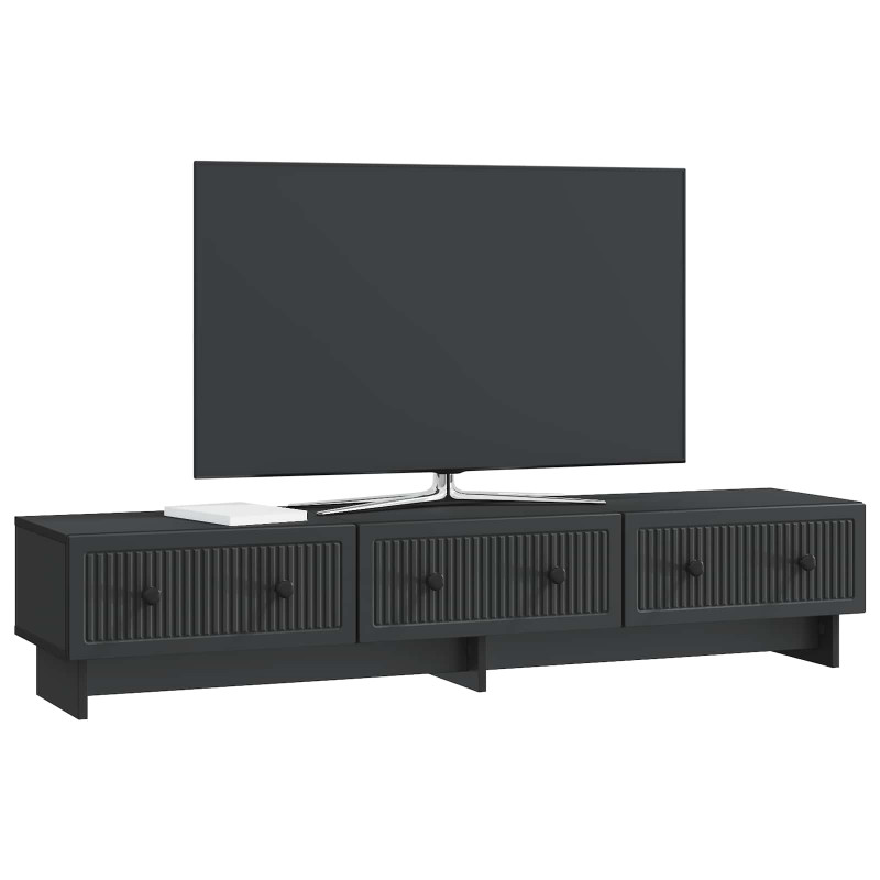 Szafka pod telewizor z szufladą Czarny 147 x 34,5 x 30 cm