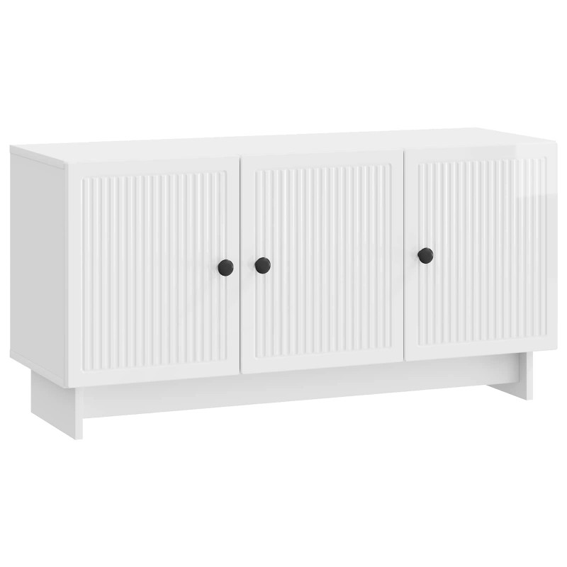 Szafka pod telewizor Biały wysoki połysk 99 x 34,5 x 50 cm