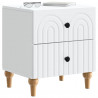 Szafka Nocna 2 pcs Biały 43 x 34,5 x 48 cm Drewno inżynieryjne