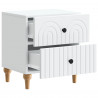 Szafka Nocna 2 pcs Biały 43 x 34,5 x 48 cm Drewno inżynieryjne