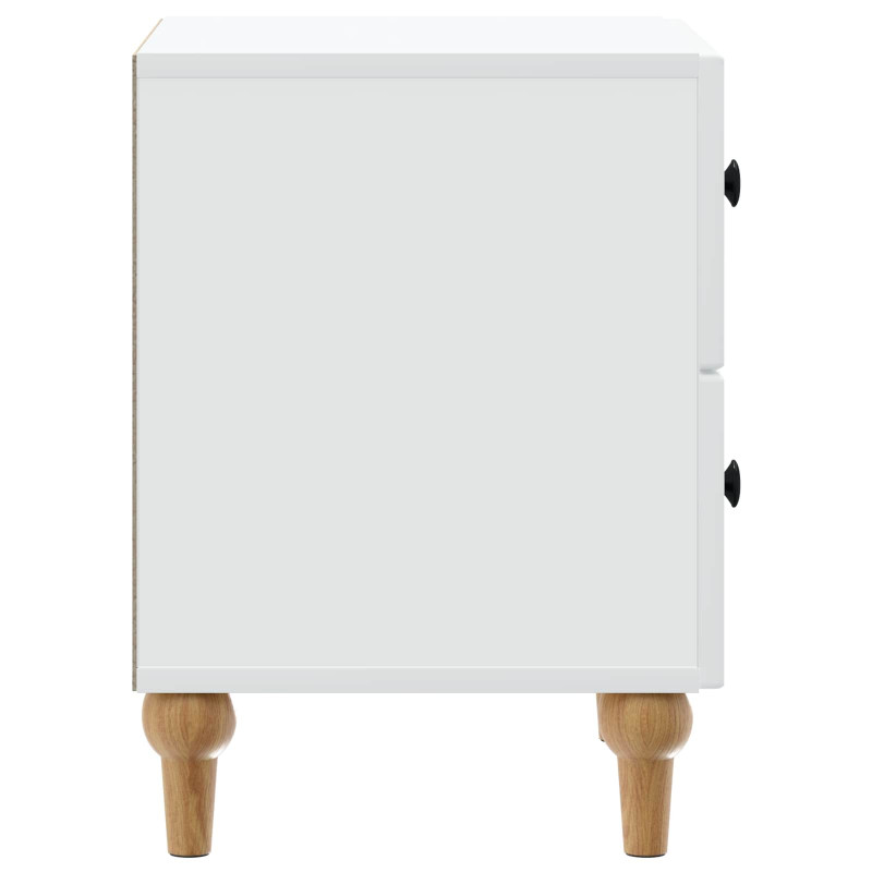 Szafka Nocna 2 pcs Biały 43 x 34,5 x 48 cm Drewno inżynieryjne
