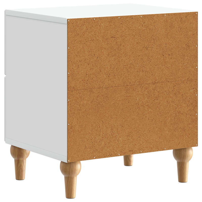 Szafka Nocna 2 pcs Biały 43 x 34,5 x 48 cm Drewno inżynieryjne