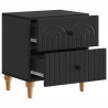 Szafka Nocna 2 pcs Czarny 43 x 34,5 x 48 cm Drewno inżynieryjne
