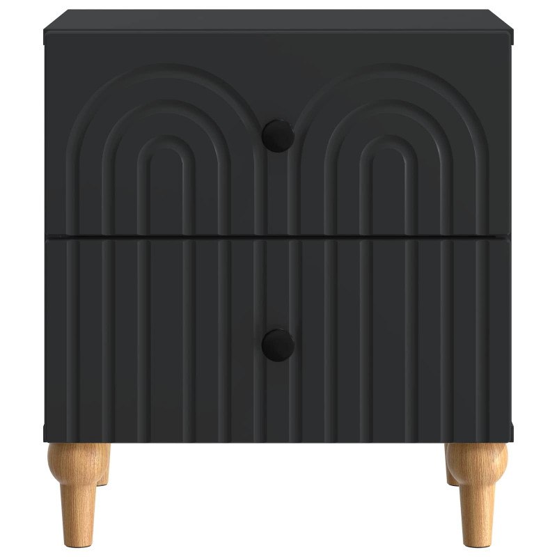 Szafka Nocna 2 pcs Czarny 43 x 34,5 x 48 cm Drewno inżynieryjne