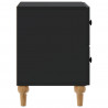 Szafka Nocna 2 pcs Czarny 43 x 34,5 x 48 cm Drewno inżynieryjne