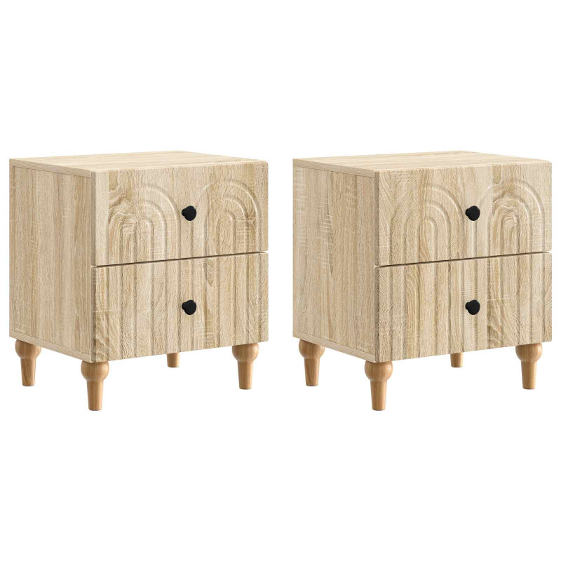 Szafka Nocna z szufladą 2 pcs dąb Sonoma 43 x 34,5 x 48 cm